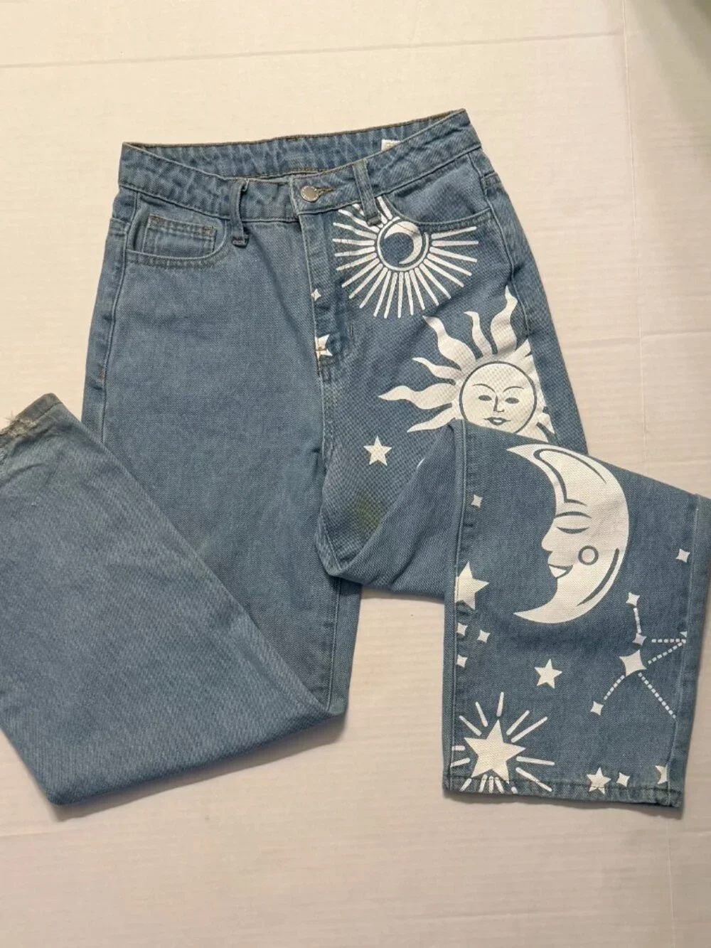 Shein Teen Girls ‘Sun & Moon’ High Waist Jeans*